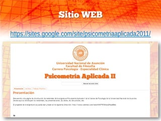 Sitio WEB

https://sites.google.com/site/psicometriaaplicada2011/
 