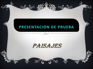 Presentación de prueba