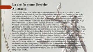 Hugo Rocco La presentación derecho de acción y puntos claves | PPTX