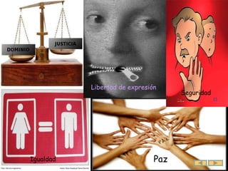 Libertad de expresión Igualdad Paz Seguridad Libertad de expresión 