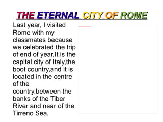 THE  ETERNAL  CITY   OF  ROME ,[object Object]