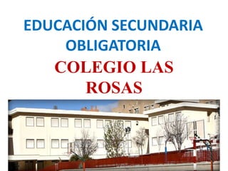 EDUCACIÓN SECUNDARIA
    OBLIGATORIA
   COLEGIO LAS
       ROSAS
 