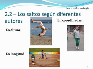 Contreras Jordan (1998)


2.2 – Los saltos según diferentes
autores                En coordinadas

En altura




En longitud


                                                 17
 