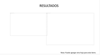 RESULTADOS
Nota: Puede agregar otra hoja para este ítems
 
