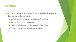 ¿Que es un Módulo Educativo y cuál es la estructura básica que lo ...
