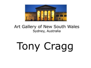 Art Gallery of New South Wales 
Sydney, Australia 
Tony Cragg 
 