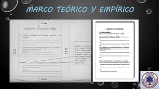 MARCO TEÓRICO Y EMPÍRICO
 