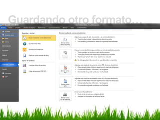 Guardando otro formato…
 