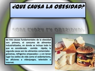 ¿QUE CAUSA LA OBESIDAD?
 
