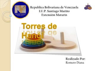 Republica Bolivariana de Venezuela
     I.U.P. Santiago Mariño
       Extensión Maturín




                         Realizado Por:
                         Romero Diana
 