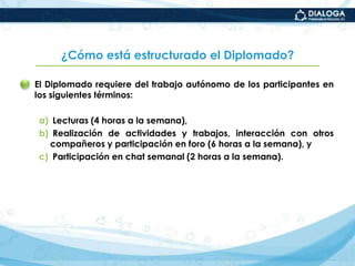 Los asesores brindarán orientación en línea mediante chat, correo electrónico y foros, en fechas y horario establecidos dos veces por semana.