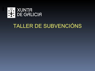 TALLER DE SUBVENCIÓNS 