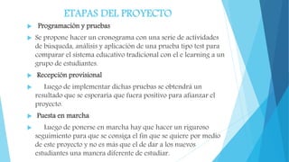 Presentación e learning proyecto | PPT