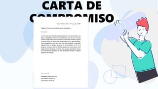 CARTA DE
COMPROMISO
 