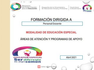 Personal Docente
Abril 2021
 