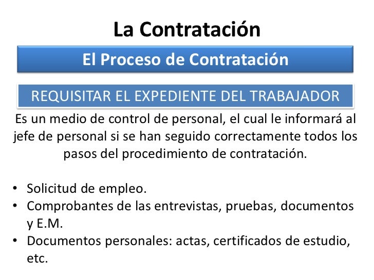 Presentación el proceso de integración de personal