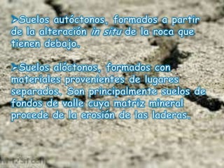 todo lo cual está dada por las características propias de cada suelo y la influencia del hombre principalmente. Los principales gases contenidos en el suelo son el oxígeno, el nitrógeno y el dióxido de carbono