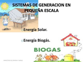ENERGIA HIDROELECTRICAEs aquella que se obtiene del aprovechamiento de las energías cinética y potencial  de lacorriente del agua, saltos de agua o mareas., para obtener energía.¿Cómo se genera?Se localiza en lugares donde las condiciones topográficas permiten almacenar agua en grandes embalses. Generalmente  se interrumpe el cauce de un rio, construyendo una represa o dique con la finalidad de retener el agua. Para que funcione la central, el agua almacenada se deja caer por un tubo impactando contra los hélices o álabes de una turbina; la hacen girar y simultáneamente mueve el generador, que es el equipo que produce la electricidad. Cuanta mas alta es la caída de agua y cuanto mayor es la masa de agua que cae, mas energía  eléctrica se genera. MINISTERIO DE ENERGIA Y MINAS 