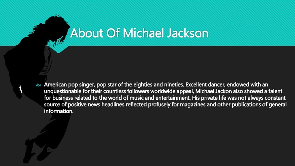 Presentación Biografia en ingles ''michael jackson''