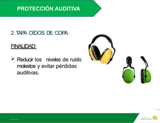 A L B E R T E I N S T E I N
PROTECCIÓN AUDITIVA
2.T
APA OÍDOS DE COPA
FINALIDAD:
 Reducir los niveles de ruido
molestos y evitar pérdidas
auditivas.
 