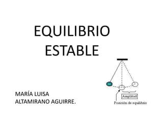 EQUILIBRIO
ESTABLE
MARÍA LUISA
ALTAMIRANO AGUIRRE.

 