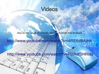 Videos
Aquí os dejo un par de enlaces para que os sirvan mas de ayuda
http://www.youtube.com/watch?v=i4RE6dBAjH4
http://www.youtube.com/watch?v=PMAdfSHRids
 