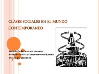 CLASES SOCIALES EN EL MUNDO
CONTEMPORANEO
Glaimar Paola Zambrano contreras
Estructura Social y Comportamiento Humano
Psicología, Sección T8
 