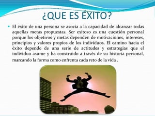 Presentación exito y liderazgo