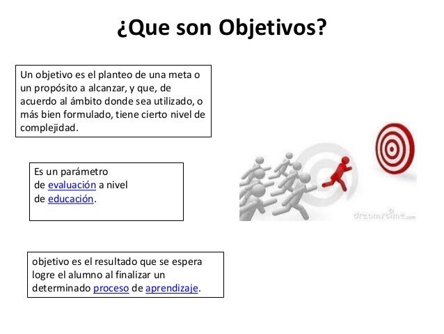 objetivos en el planeamiento.