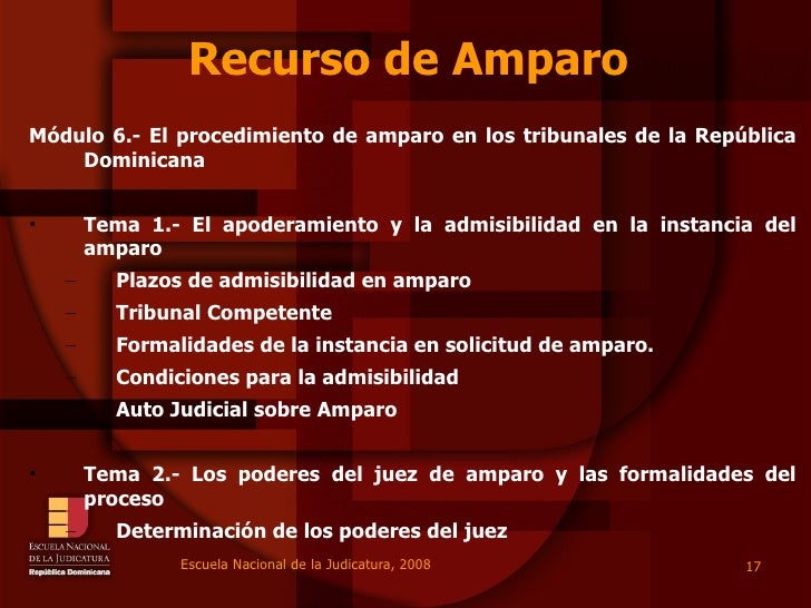 Recurso De Amparo Definición | El Amparo: características y funciones ...
