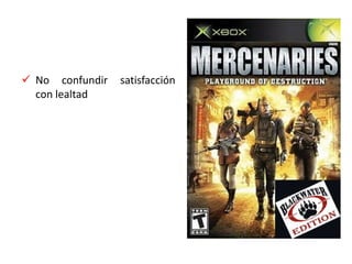 Hay muchísimas probabilidades de que al Cliente no le importen un pimiento mis regalitos“De la fidelización en mi compañía se encarga el departamento de fidelización, y cada canal / producto / departamento es libre de establecer sus propias iniciativas de fidelización, si lo considera oportuno”MITO8