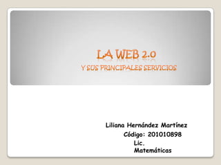 Liliana Hernández Martínez
     Código: 201010898
        Lic.
        Matemáticas
 