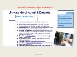ATENCIÓN A HERRAMIENTAS DE ANDAMIAJE



LABOR DEL DOCENTE




                    Luis Carrera
 