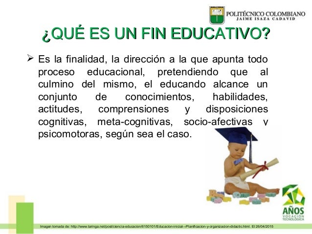 Presentación fines de la educación