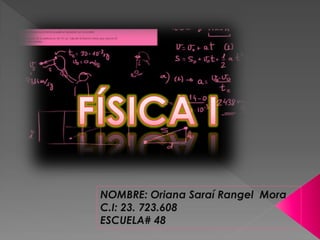 NOMBRE: Oriana Saraí Rangel Mora
C.I: 23. 723.608
ESCUELA# 48
 