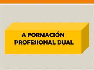 A FORMACIÓN
PROFESIONAL DUAL
 