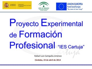 Córdoba, 23 de abril de 2014
Proyecto Experimental
de Formación
Profesional “IES Cartuja”
Rafael Luis Campaña Jiménez
 
