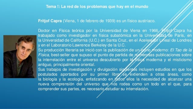 Presentación fritjof capra