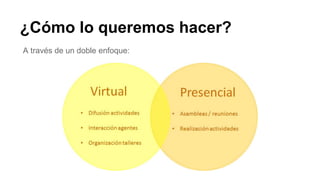 ¿Cómo lo queremos hacer?
A través de un doble enfoque:
 