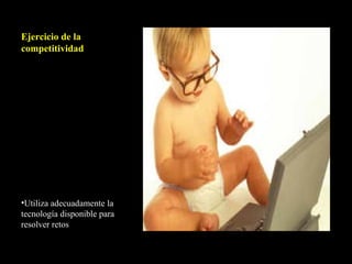 Ejercicio de la competitividad Utiliza adecuadamente la tecnología disponible para resolver retos