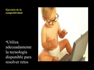 Ejercicio de la competitividad Utiliza adecuadamente la tecnología disponible para resolver retos 