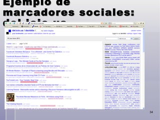 Ejemplo de marcadores sociales: del.icio.us 