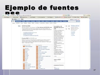Ejemplo de fuentes RSS 