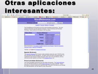 Otras aplicaciones interesantes: WordReference 