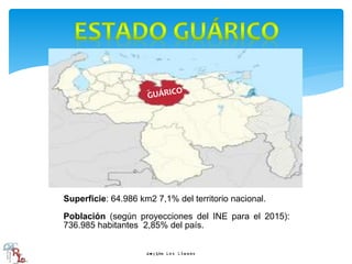 Superficie: 64.986 km2 7,1% del territorio nacional.
Población (según proyecciones del INE para el 2015):
736.985 habitantes 2,85% del país.
 