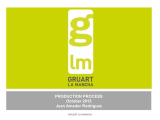PRODUCTION PROCESS
October 2015
Juan Amador Rodríguez
GRUART LA MANCHA
 