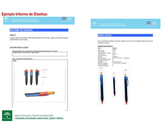 Ejemplo Informe de Diseños:

 