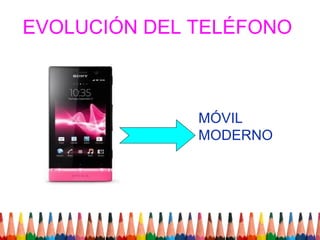 EVOLUCIÓN DEL TELÉFONO



              MÓVIL
              MODERNO
 