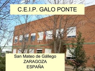 C.E.I.P. GALO PONTE San Mateo de Gállego ZARAGOZA ESPAÑA 