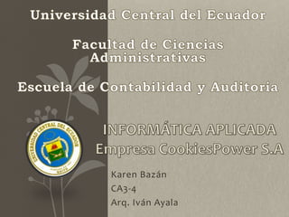 Karen Bazán
CA3-4
Arq. Iván Ayala
 